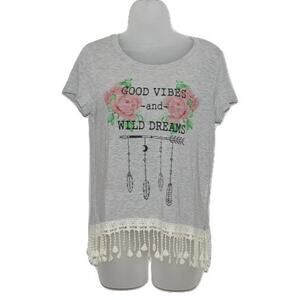 NWT MED Womens T-Shirt Embellished